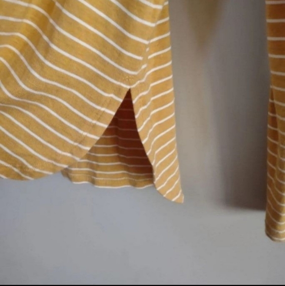 3/$20 american eagle • soft and sexy yellow stripe long sleeve tee - Picture 4 of 5